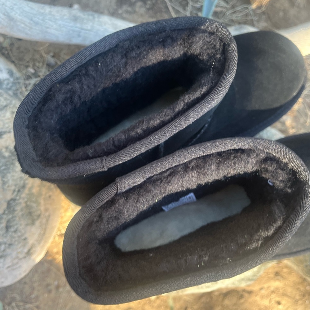 Ugg | Platform Black Interior Shearling Lined Boo… - image 3